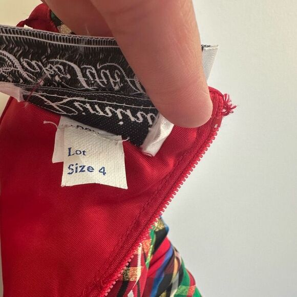 Rimini Saks 5th Avenue 80s Women’s Tartan Plaid Holiday Party Cocktail Dress - Picture 5 of 16